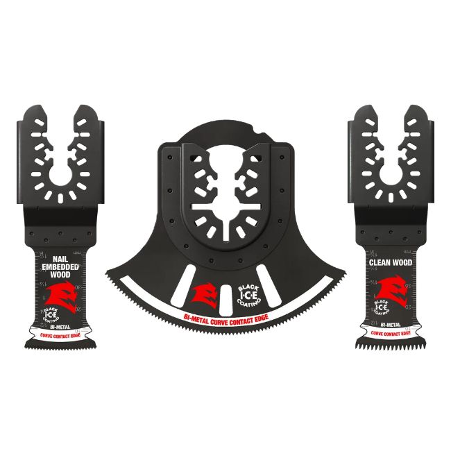 3 pc Universal Fit Bi-Metal Oscillating Blade Set